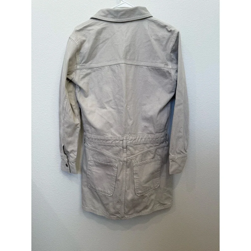 Abercrombie‎ & Fitch Denim Shirt Dress Light Grey Small NWT - Picture 7 of 7